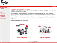 Tablet Screenshot of enersys-emea.com